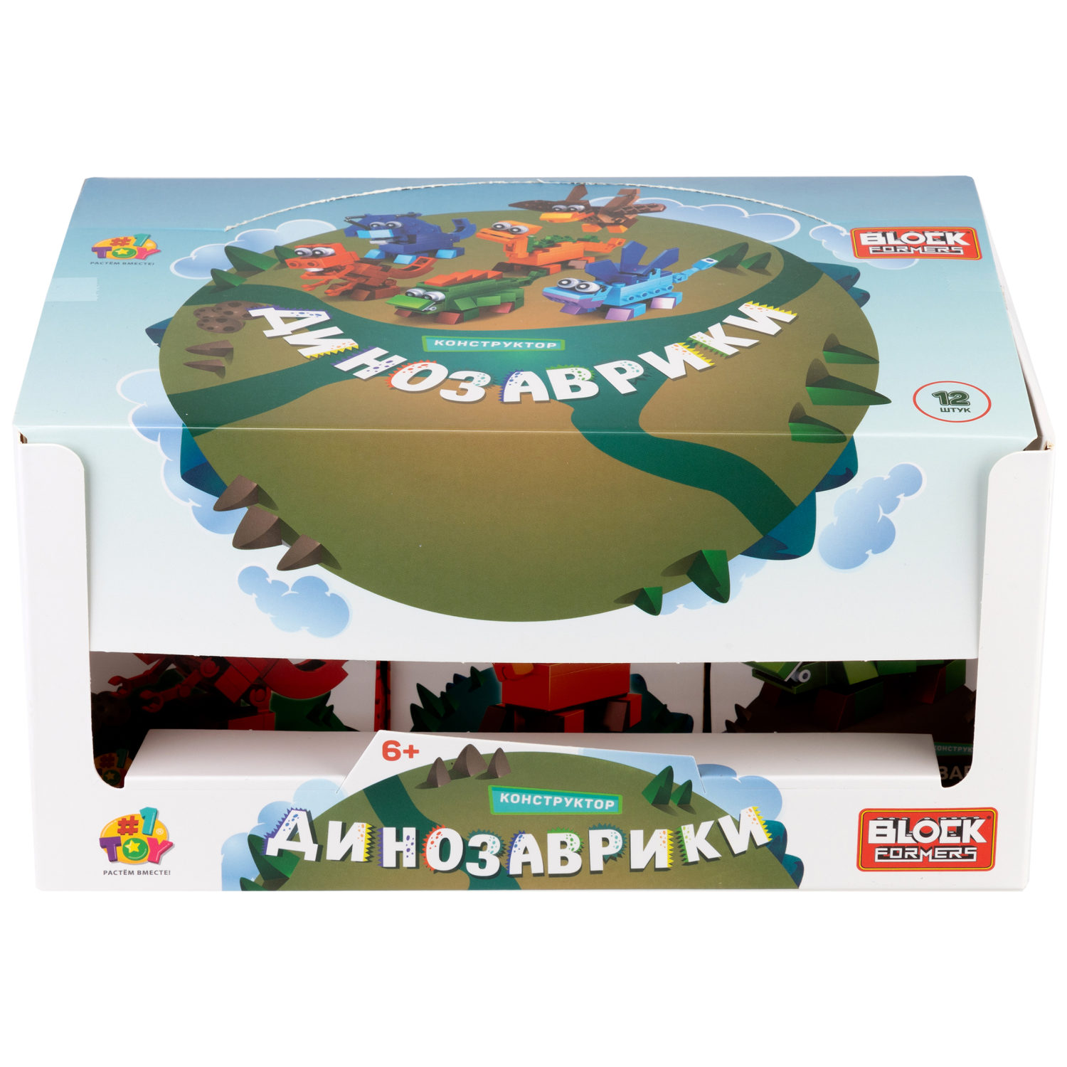 1TOY конструктор Blockformers "Динозаврики", 6 видов в ассортименте