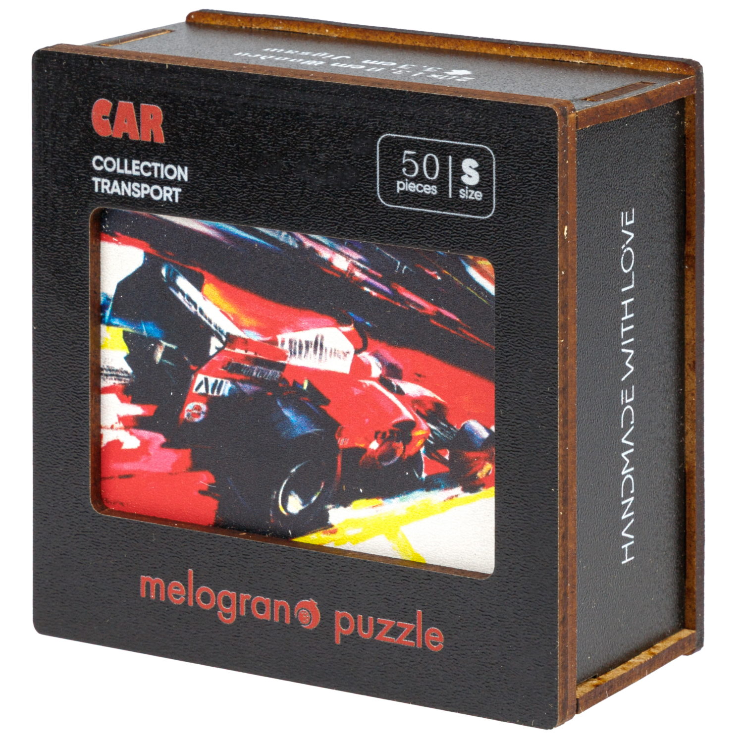 Деревянные пазлы CollectionTransport Автомобиль гоночный, 50 деталей, 20х13,9 см