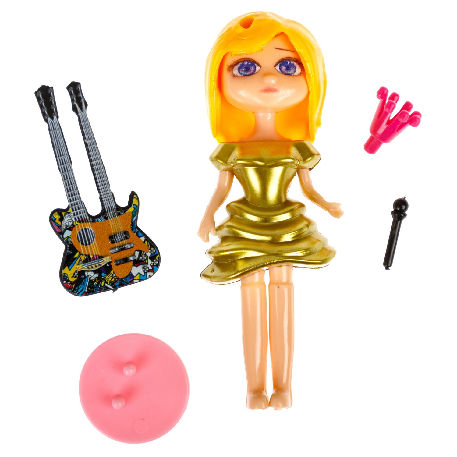 Кукла 1TOY K-POP Girls band с музыкальными инструментами, 30 видов в ассортименте