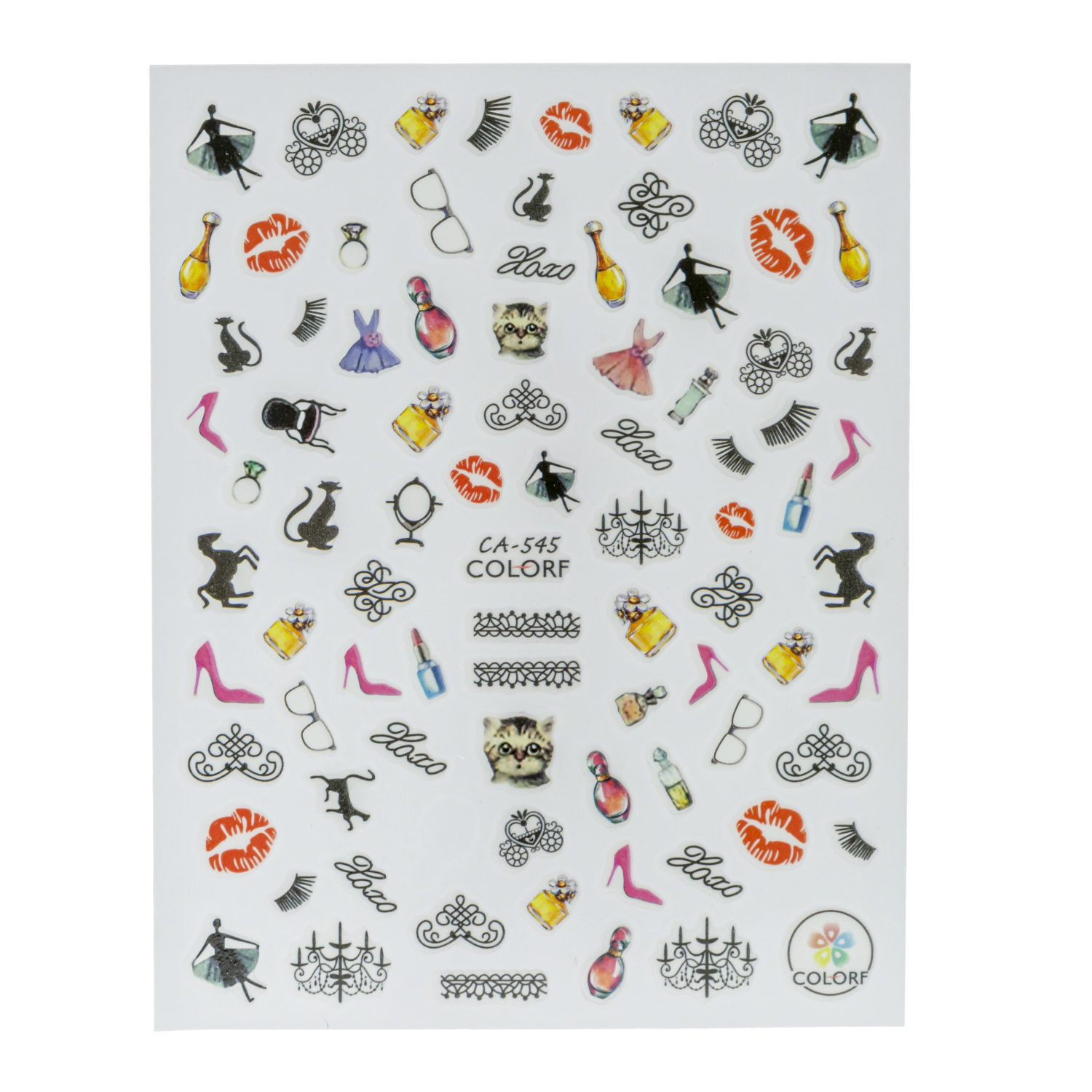 Набор для маникюра детский LUKKY Нэйл-Дизайн #2 Гламур: лак для ногтей на водной основе бордо и наклейки 