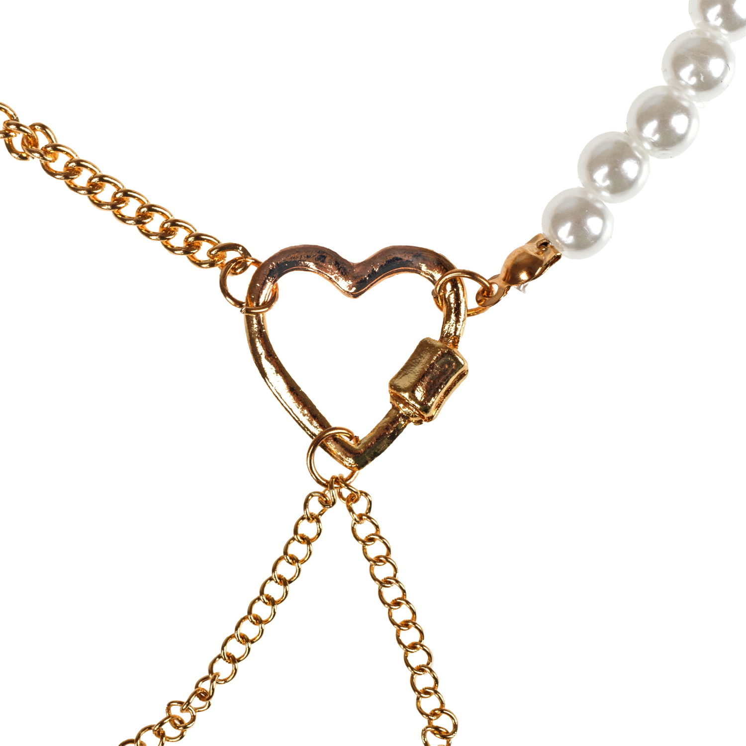 Украшение-цепочка на руку Lukky Fashion "Сердце и жемчуг"