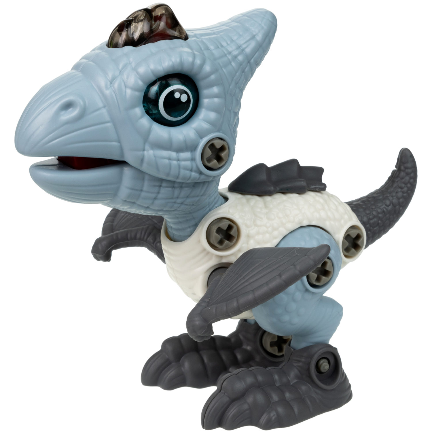 Интерактивная игрушка динозавр 1toy RoboLife Птеродактиль, детская, музыкальная, конструктор, робот, со световыми эффектами, для девочек и мальчиков