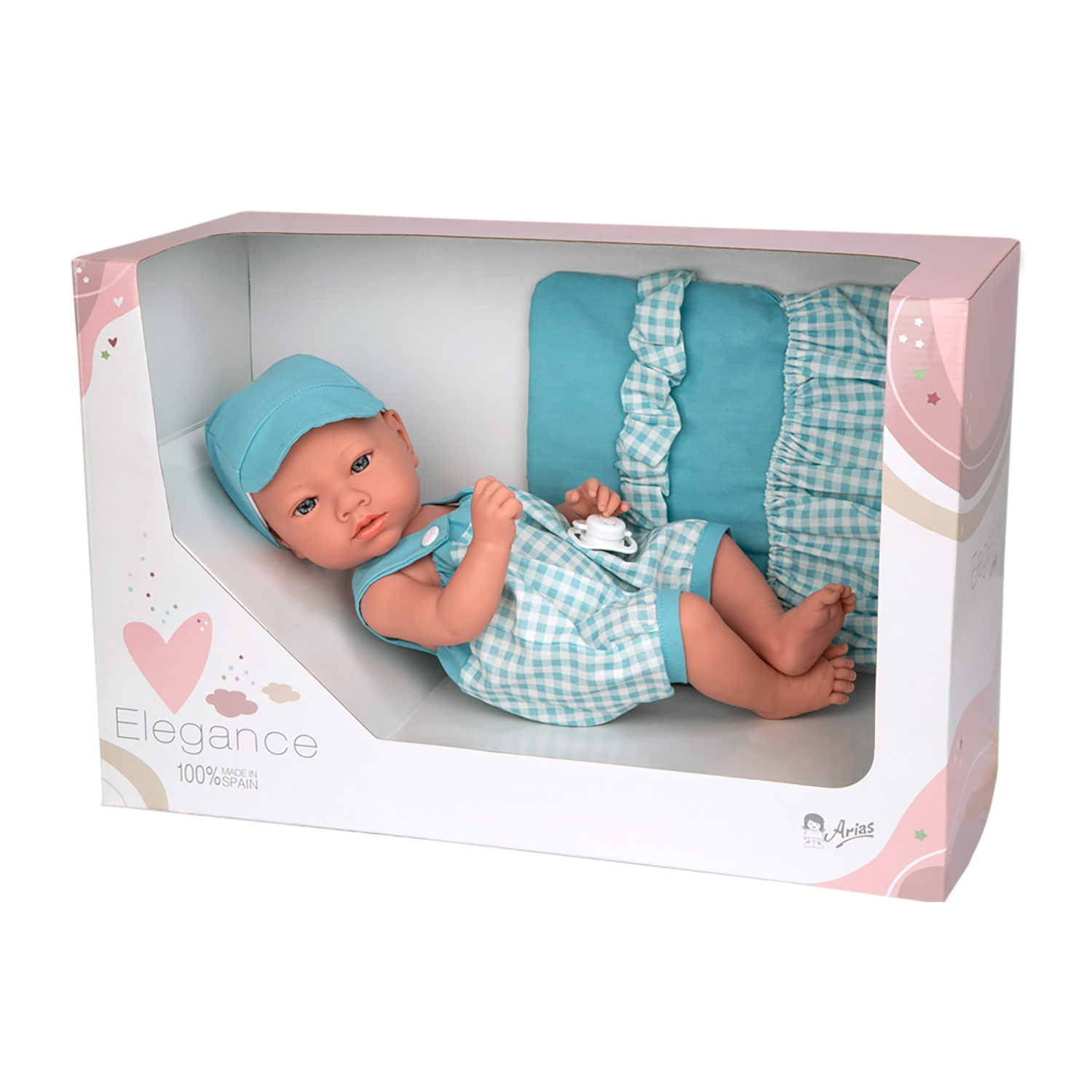 Кукла реборн виниловая 38 см ARIAS ELEGANCE ARIA испанская, реалистичная, младенец