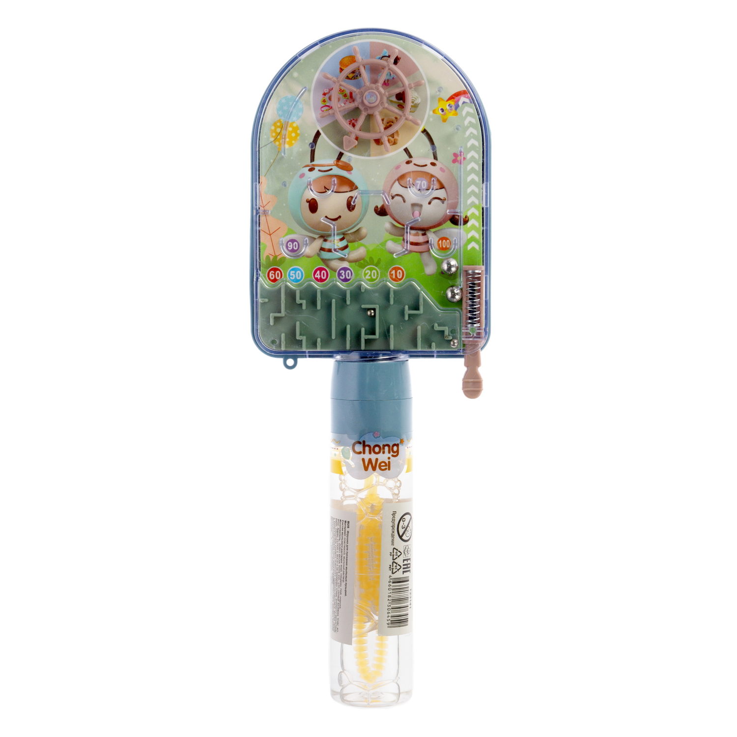 Мыльные пузыри 1TOY Мы-шарики! колба с игрушкой пинбол 40 мл