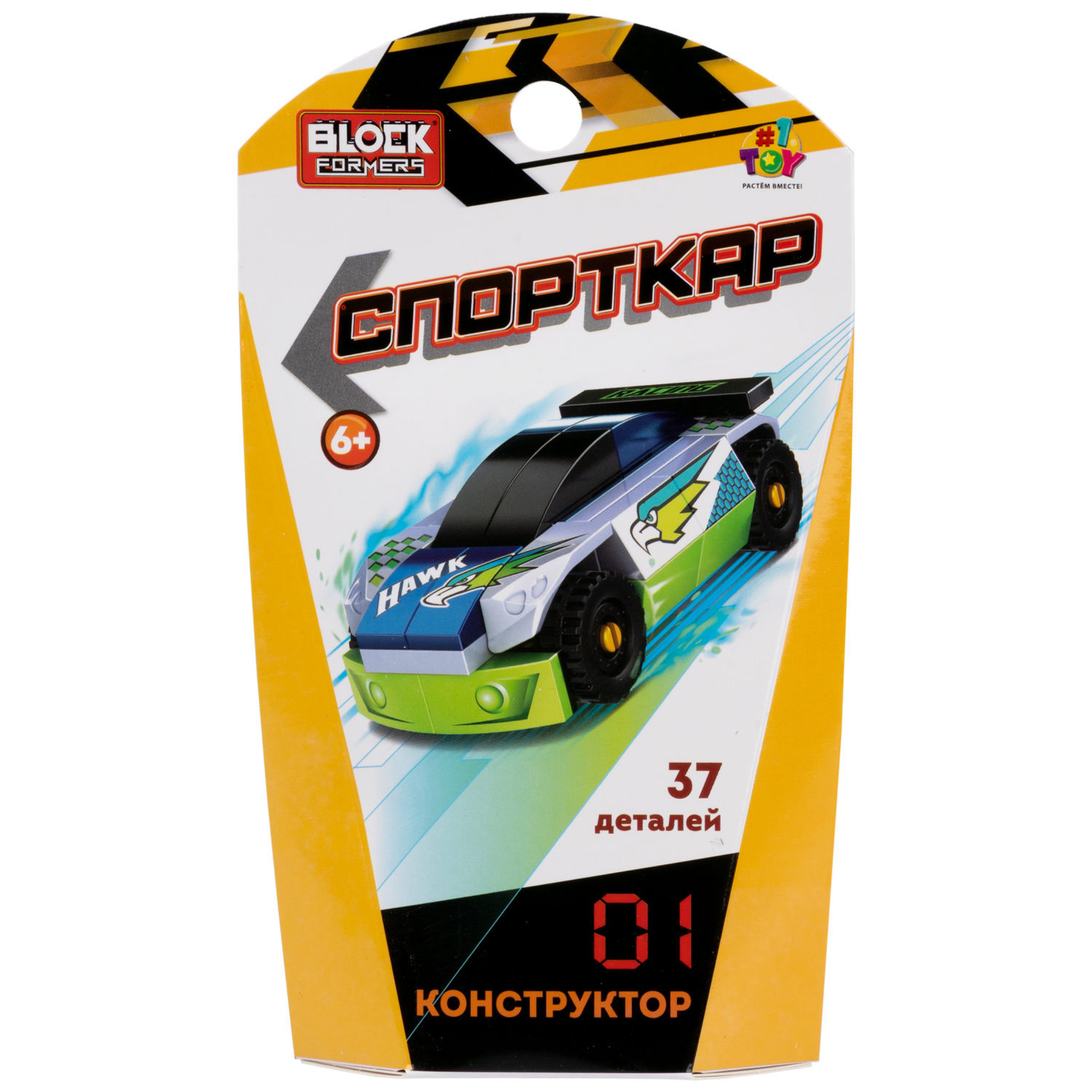 1TOY конструктор Blockformers "Спорткар", в ассортименте 6 видов