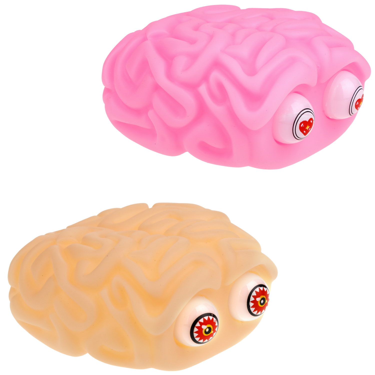 Игрушка антистресс для рук 1TOY пучеглаз Мозг, резиновая, мялка, жмякалка, для детей, для взрослого