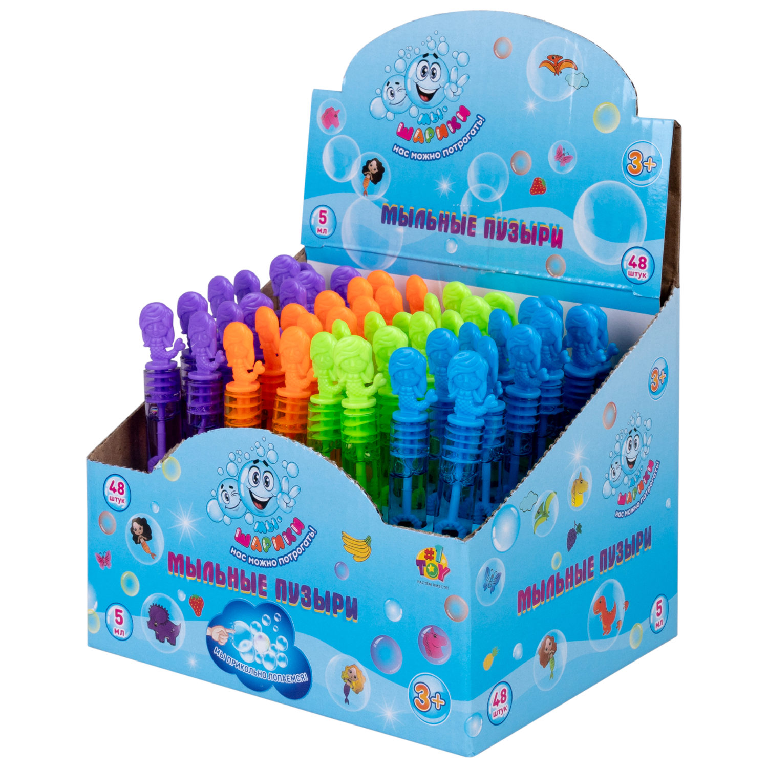 Мыльные пузыри 1TOY Мы-шарики! Русалочка, 5 мл
