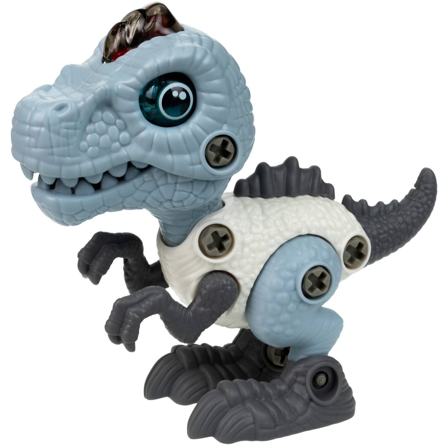 Интерактивная игрушка динозавр 1toy RoboLife Спинозавр, детская, музыкальная, конструктор, робот, со световыми эффектами, для девочек и мальчиков
