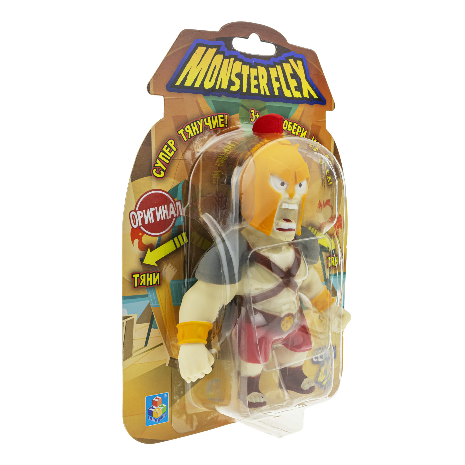 Тянущаяся фигурка 1TOY Monster Flex серия 4, Гладиатор, монстр тянучка, 15 см