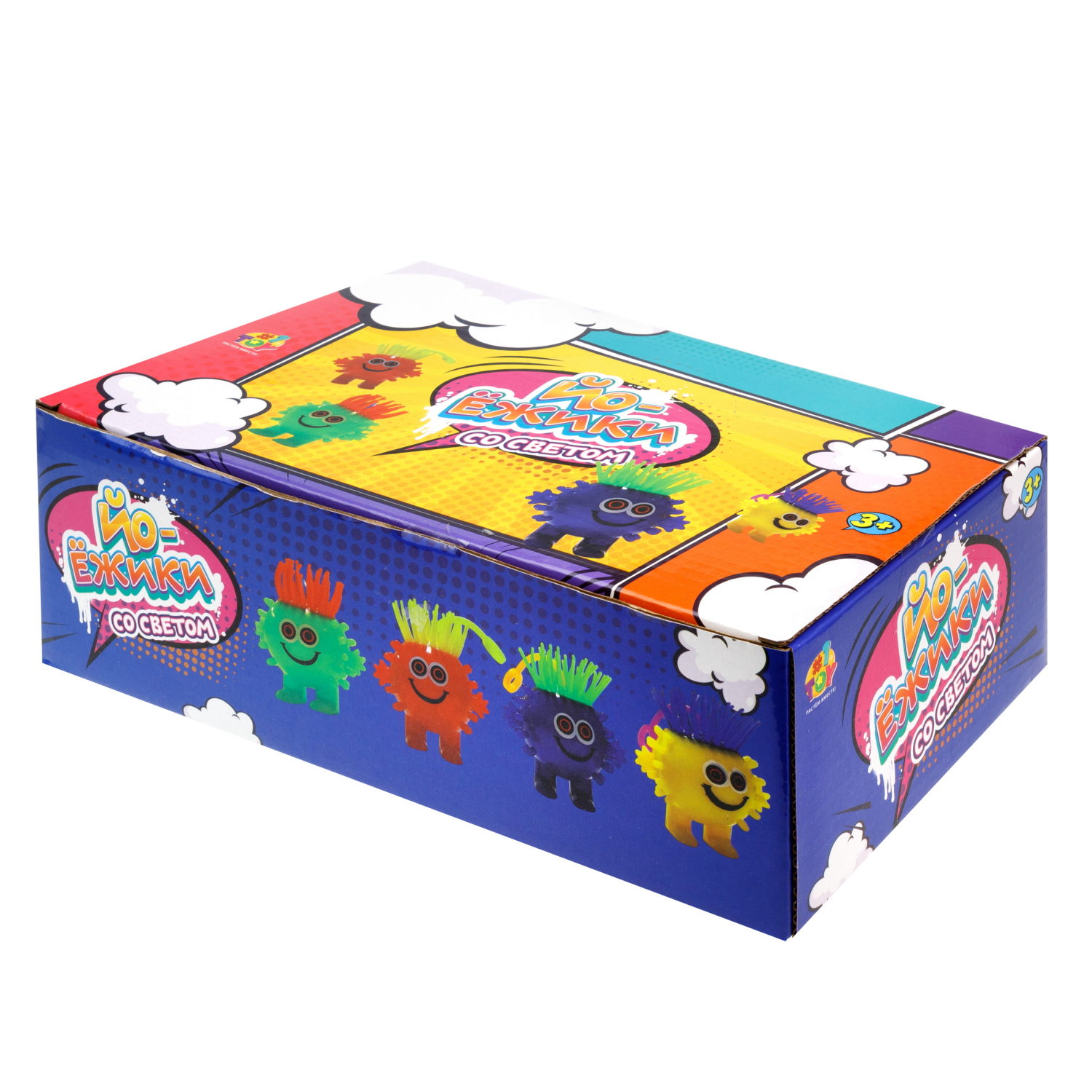 Светящаяся антистресс-игрушка для рук 1TOY Йо-Ёжик Тролль, для детей и взрослых, 4 вида в ассортименте