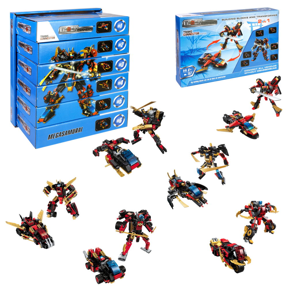 Конструктор  Трансформер BLOCKFORMERS  "Мегасамурай" Cерия TRANS CONNECTOR, 6 видов на выбор