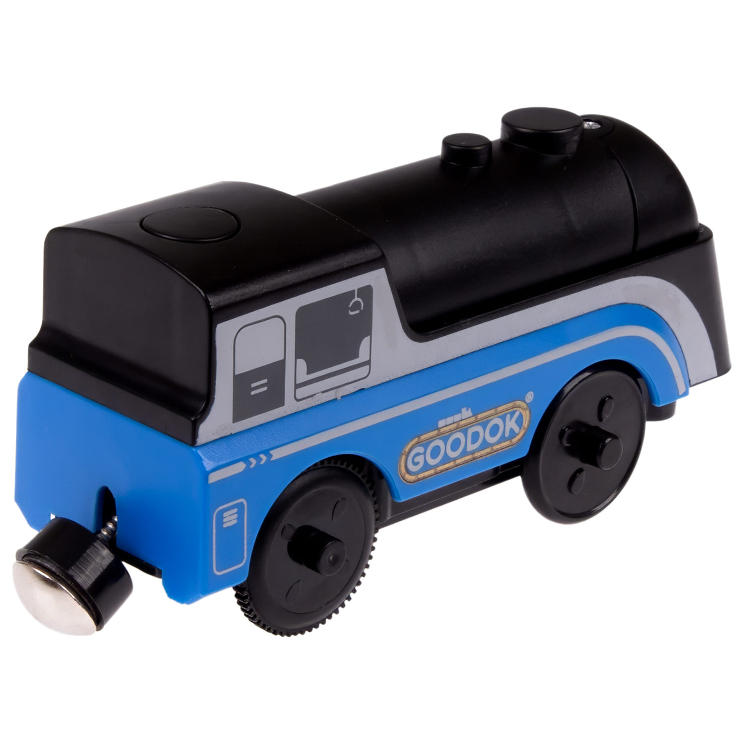 Электрический поезд 1TOY GOODOK «Транспортёр», со светом, 3 вагона, едет вперед и назад