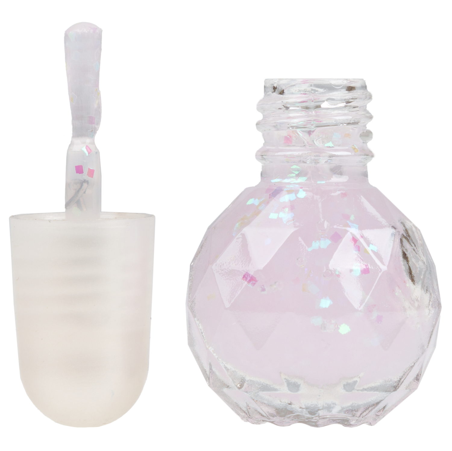 Lukky Diamond Лак для ногтей peel-off Конфетти с колечком,4,5 мл,с ароматом, сиреневый