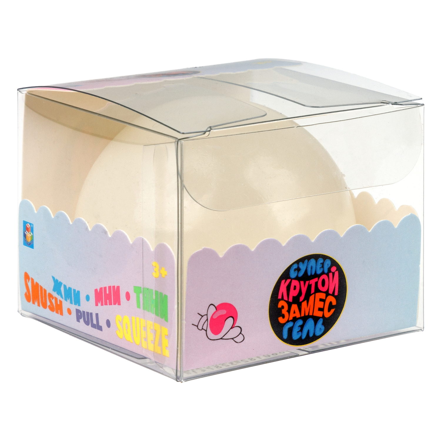 1toy Крутой замес Супергель шар матовый, 6 цветов в ассортименте, 6 см