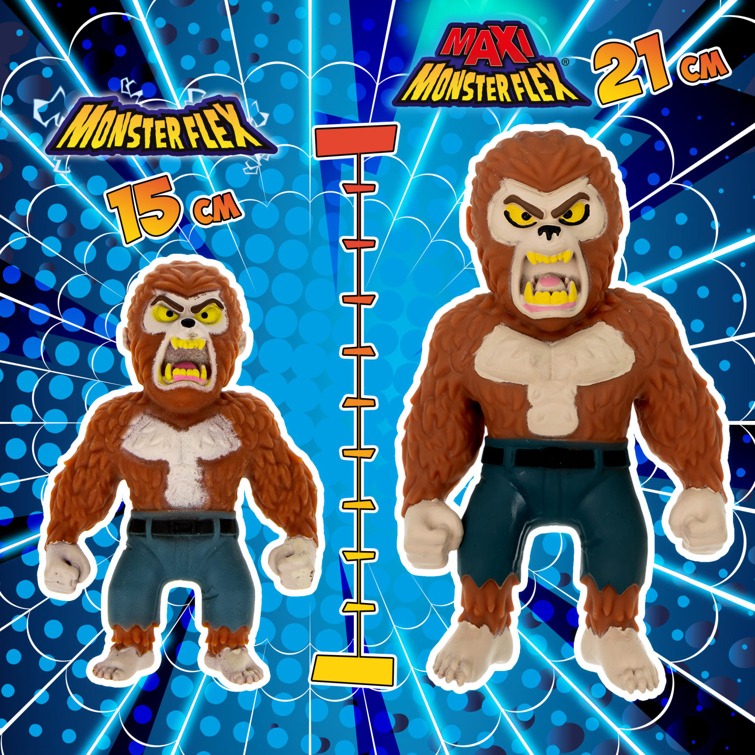 Тянущиеся фигурки 1TOY Monster Flex Maxi монстры тянучки, Оборотень,  21 см