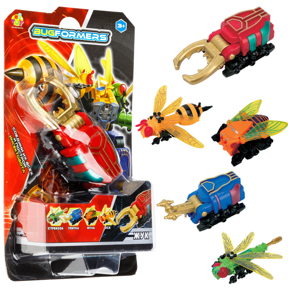 Робо-насекомое 1TOY инерционная игрушка, в ассортименте