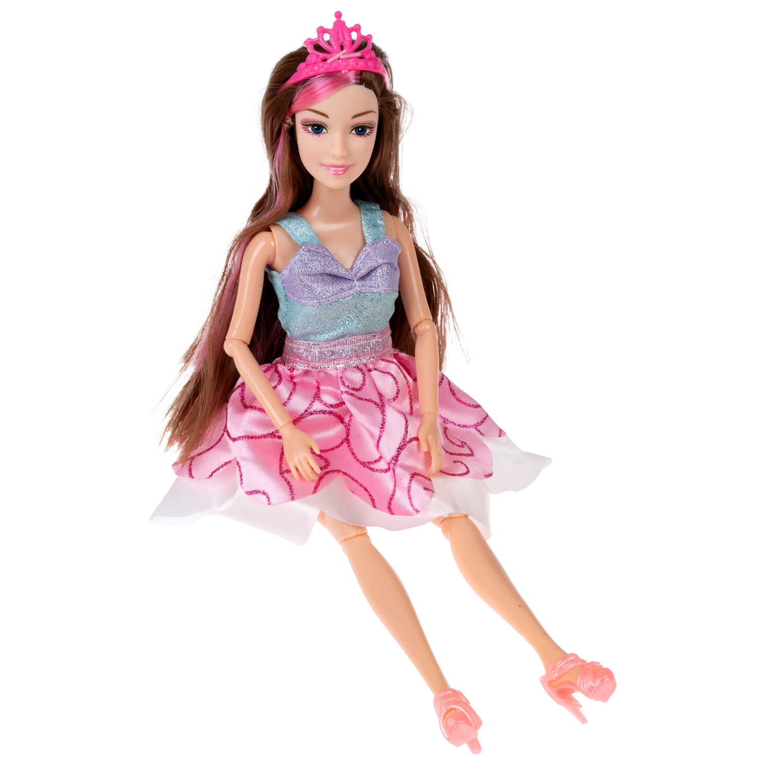 Кукла Alisa Fairy Фея с розовой прядью, крыльями, цветами и зайцем, 29 см