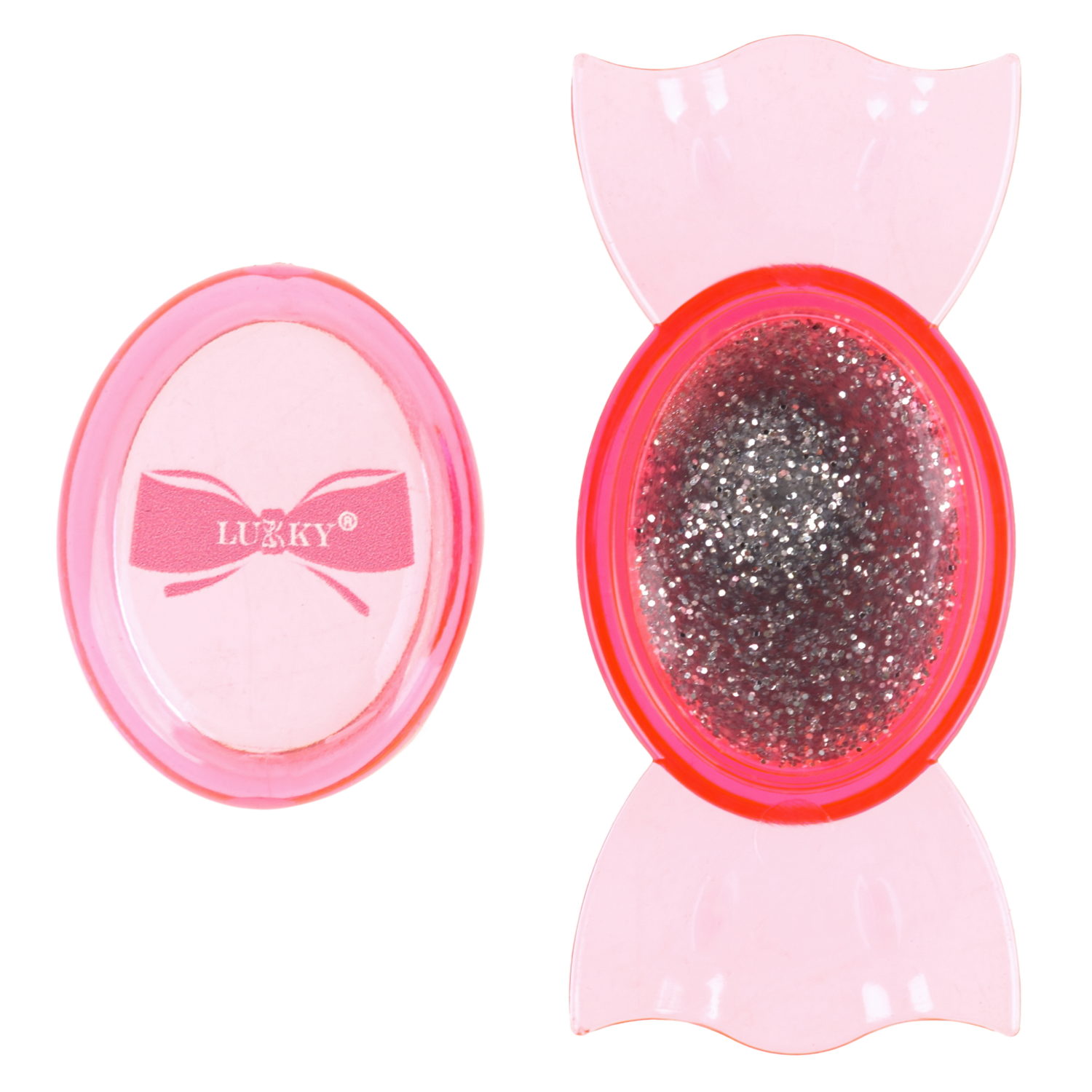 Блёстки для глаз, лица и тела Lukky Glitter BonBon прессованные, серебро, 2 г