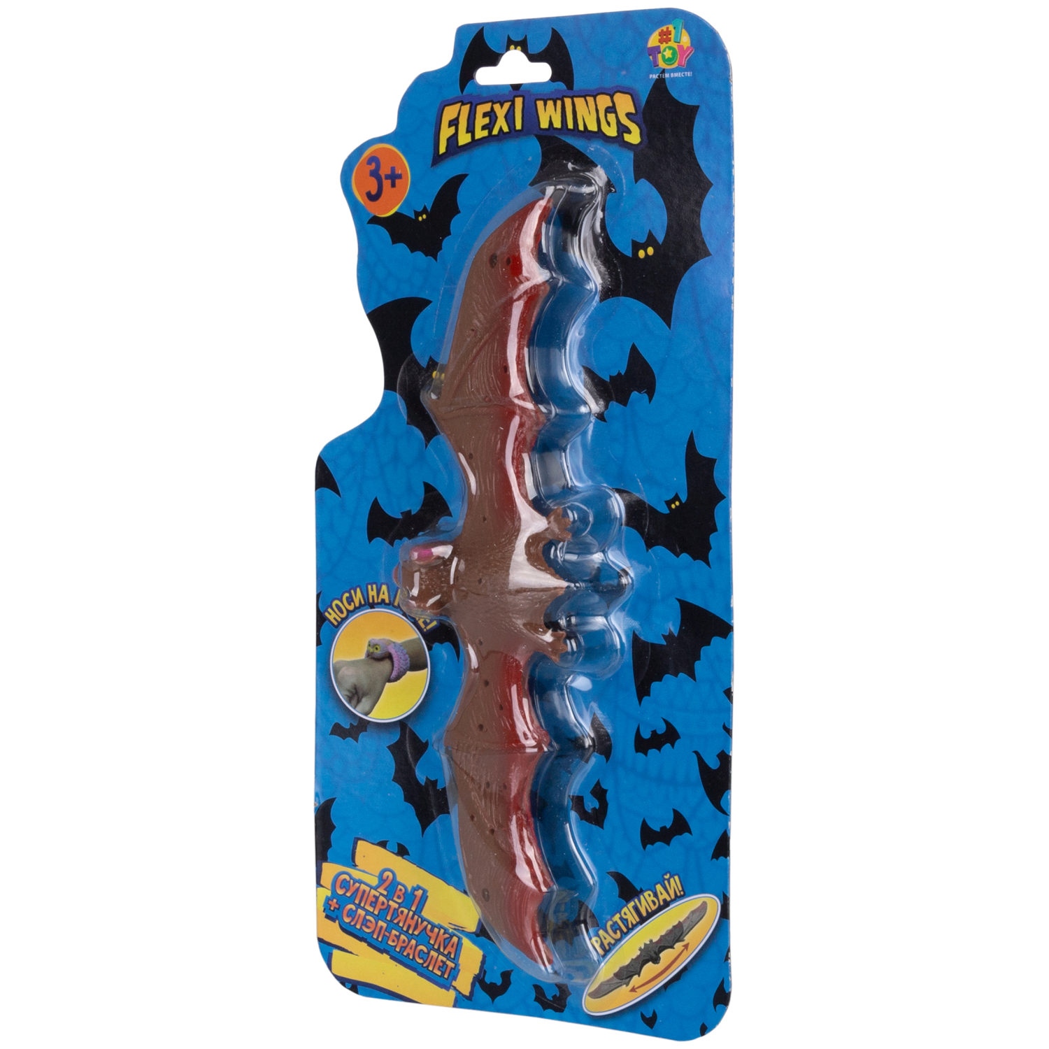 1TOY Супертянучка тягун в виде летучей мыши, цвет в асс.