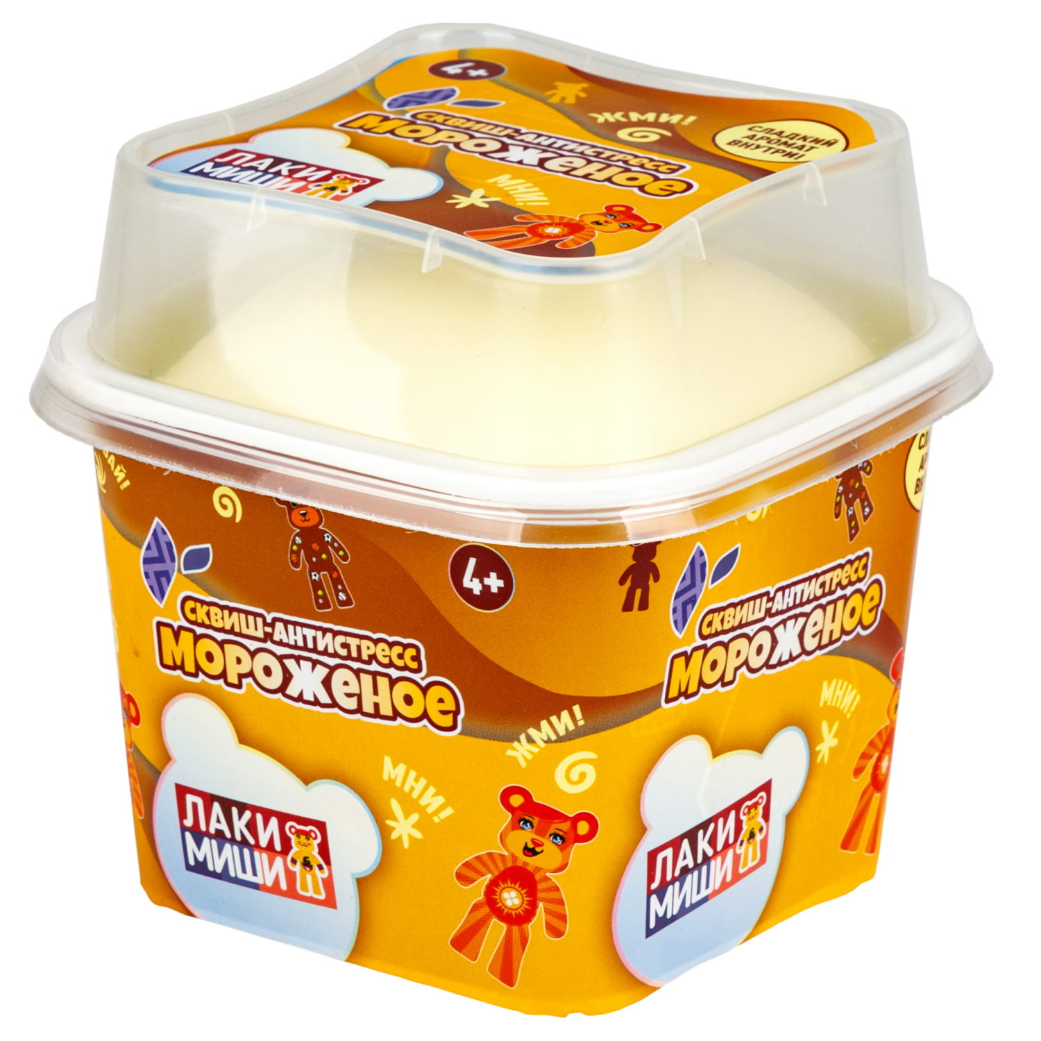 Лакимиши Сквиш Мороженое в стаканчике, 3 аромата в ассортименте, 6,5х6,5х9 см