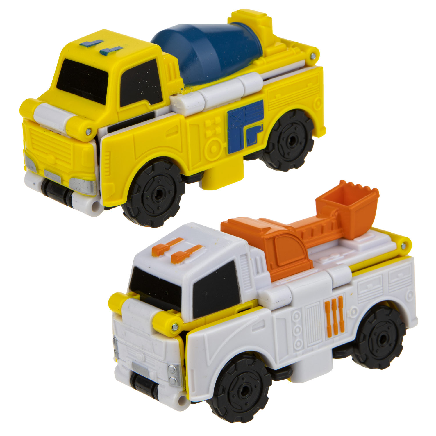 Машинка игрушка для мальчика 2в1 Transcar Double 1toy: бетономешалка – экскаватор