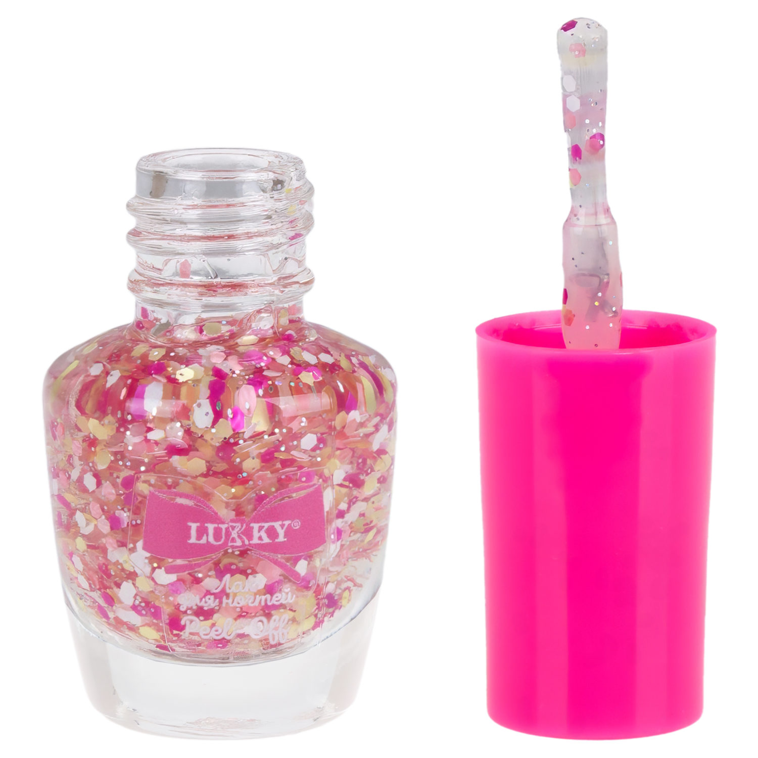 Детский лак для ногтей Lukky peel-off жемчужно-розовый микс, с ванильным ароматом, 3,5 мл