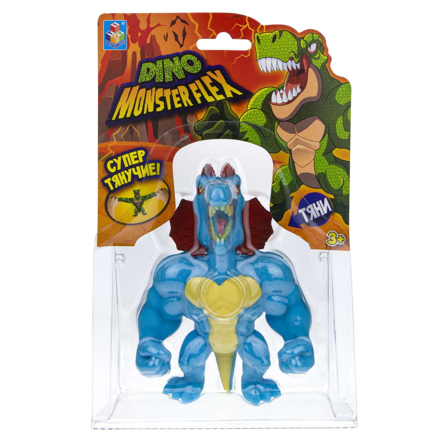 1TOY MONSTER FLEX DINO, тянущиеся фигурки 14см, 14 видов в ассортименте