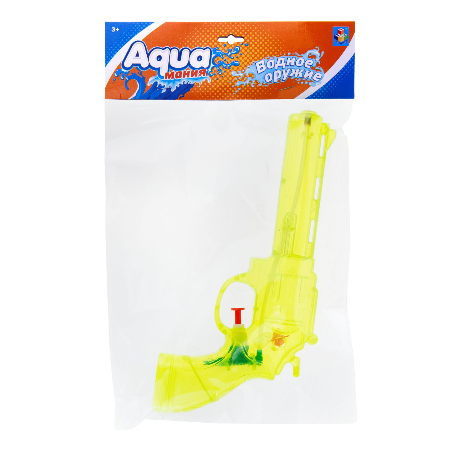 1TOY Аквамания водное оружие револьвер, 24*12*4 см, 3 цвета в ассортименте