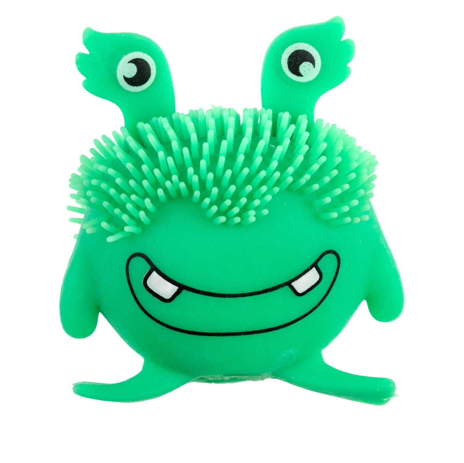 Игрушка-антистресс для рук 1toy Йо-Ёжики, зелёный "Монстр" 6 см,  со светом