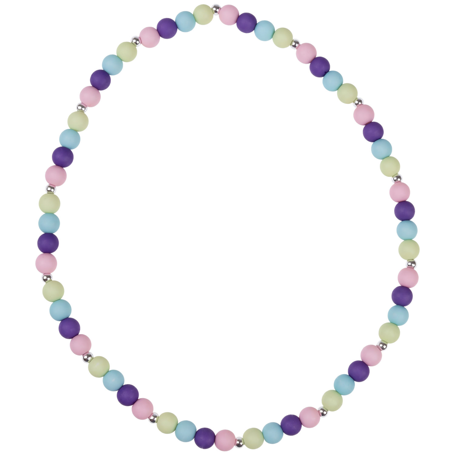 Набор украшений Lukky Fashion "Сиреневая нежность с бантиком" из матовых бусин: 2 браслета, клипсы для ушей, бусы, колечко