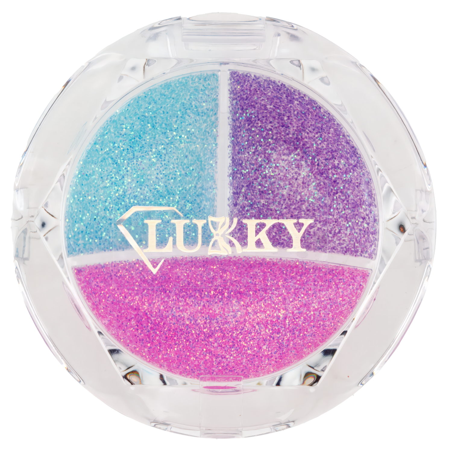 Гель-тени для век с блёстками Lukky Diamond Color Pop, 3 цвета, аппликатор, 3,6 г