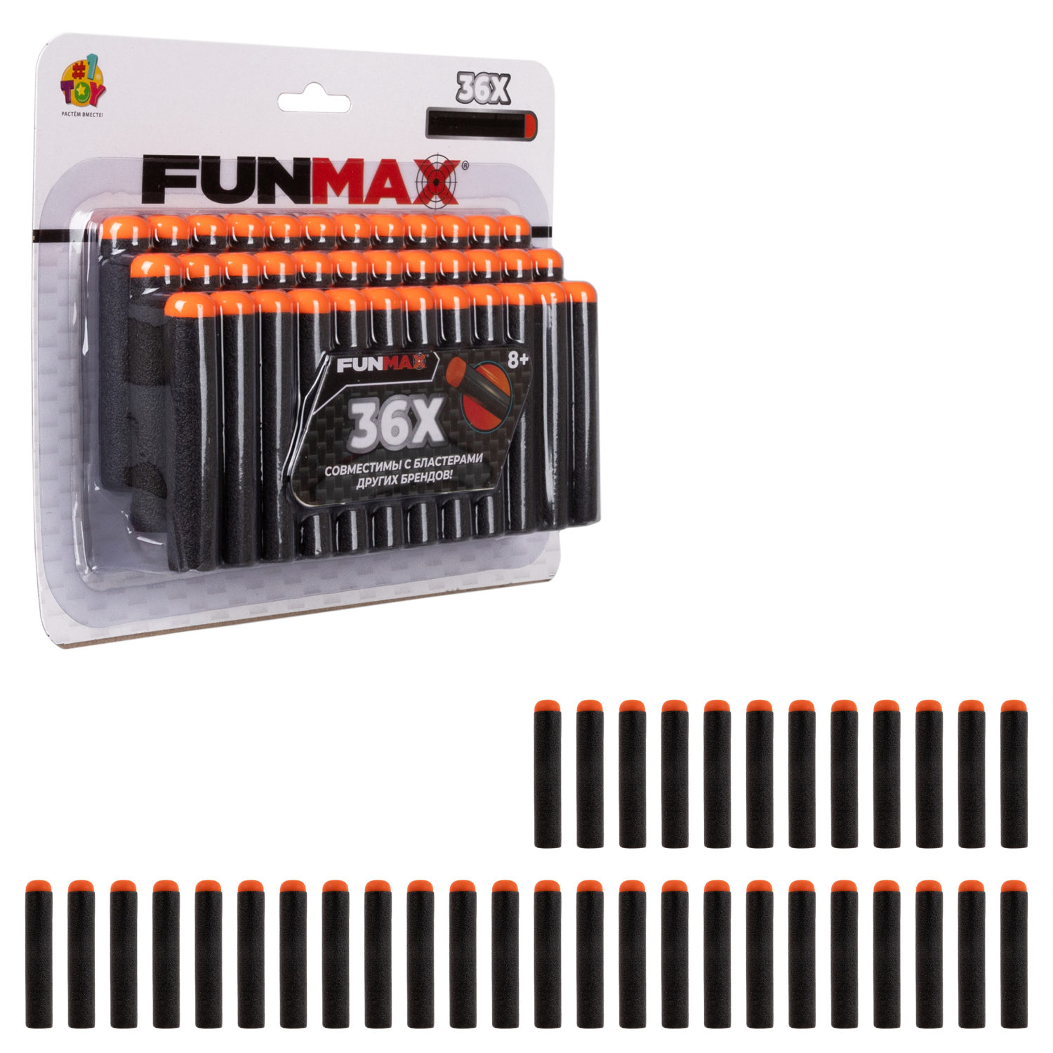 1toy Funmax набор EVA снарядов, 36 шт., блистер
