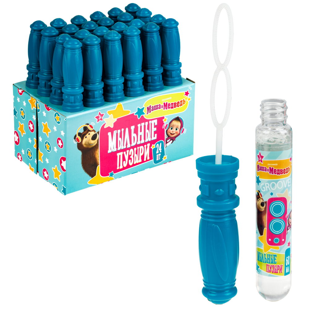 Мыльные пузыри 1TOY Маша и Медведь, 60 мл