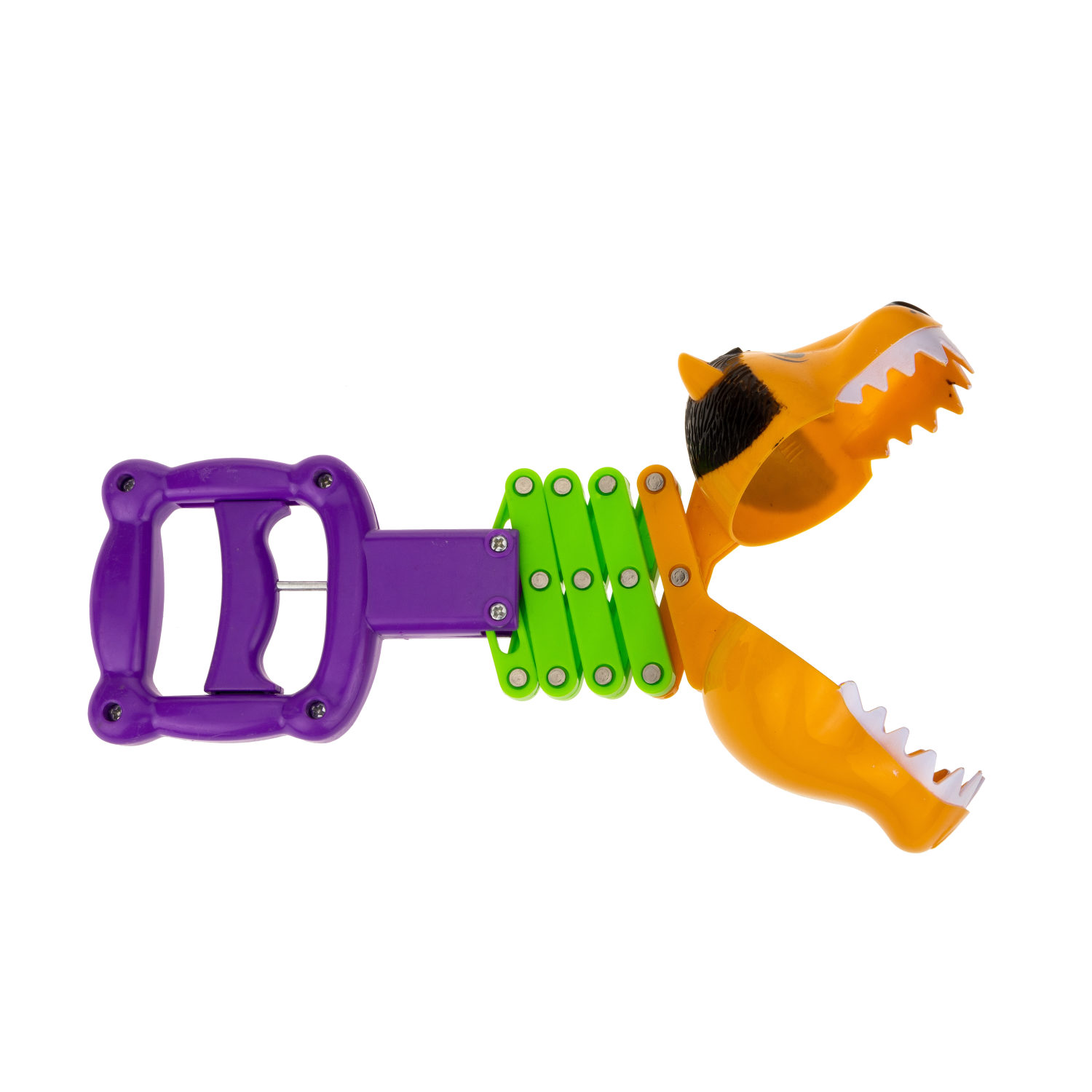 1TOY Хваталка в виде головы животного 19,5 см., 2 вида., бирка, сетка