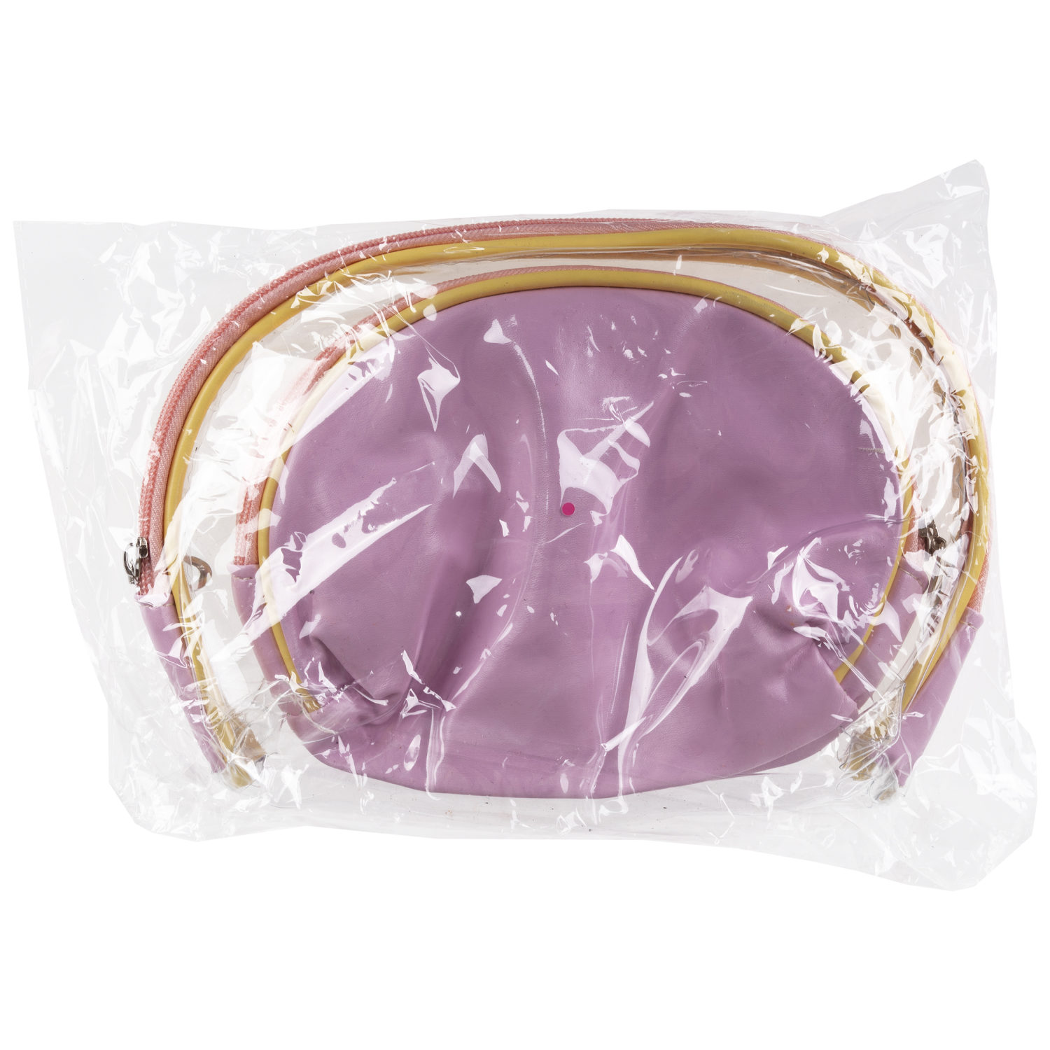 Набор из косметичек 2в1 Lukky Glam Dessert, прозрачная (24*15*8.5 см) и цветная с лого (19*11*8 см)