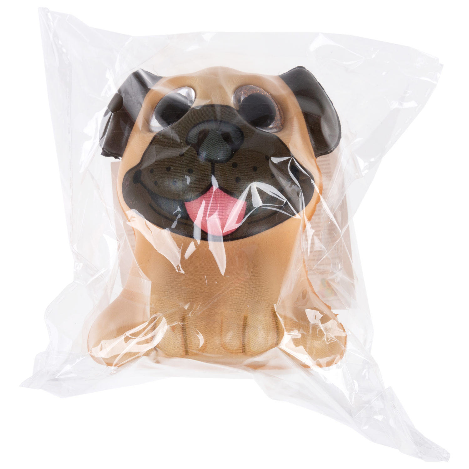 Глазастый сквиш 1TOY Животные Бульдог, игрушка-антистресс для рук, жмякалка, 9,5х8 см