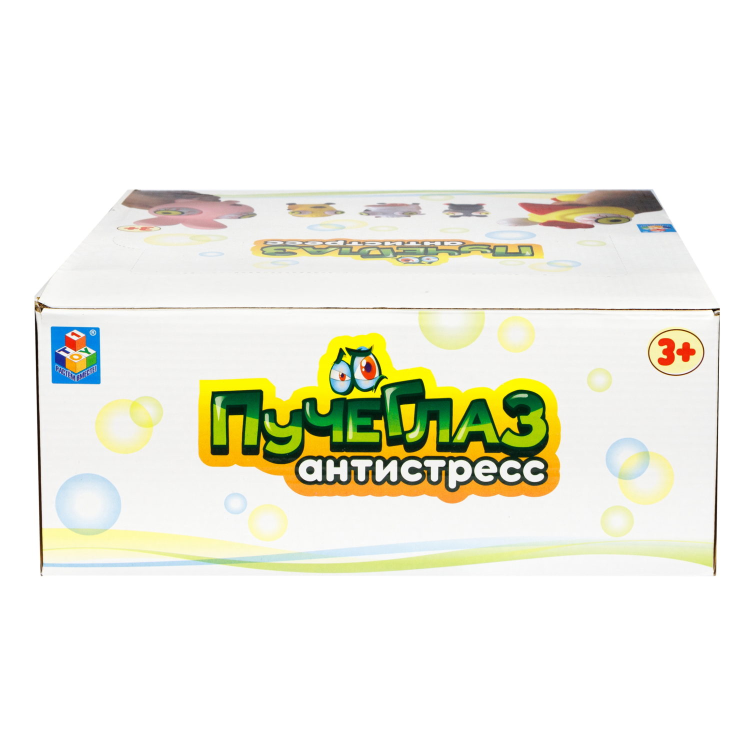 1toy Пучеглаз-антистресс "Животные" 8,4х7,6х9,6см, 6 видов в асс., 12 шт. в д/б