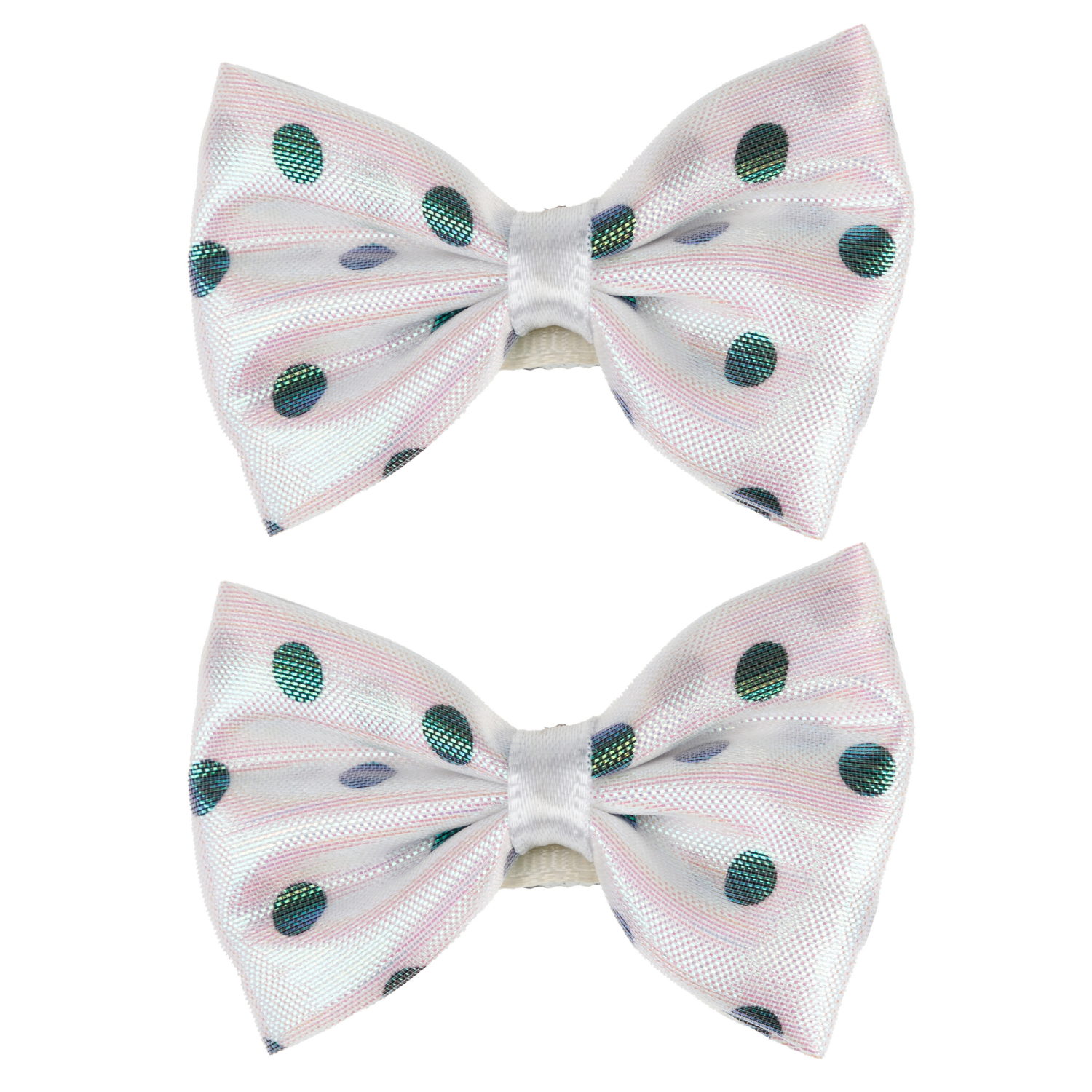 Lukky Fashion набор из 2 заколок-зажимов Бантик в горошек Пин-Ап, 4 цв.микс