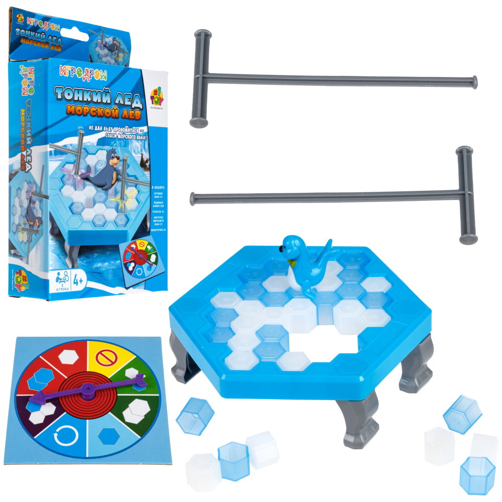 Настольная игра 1TOY Игродром Тонкий лед, Морской лев