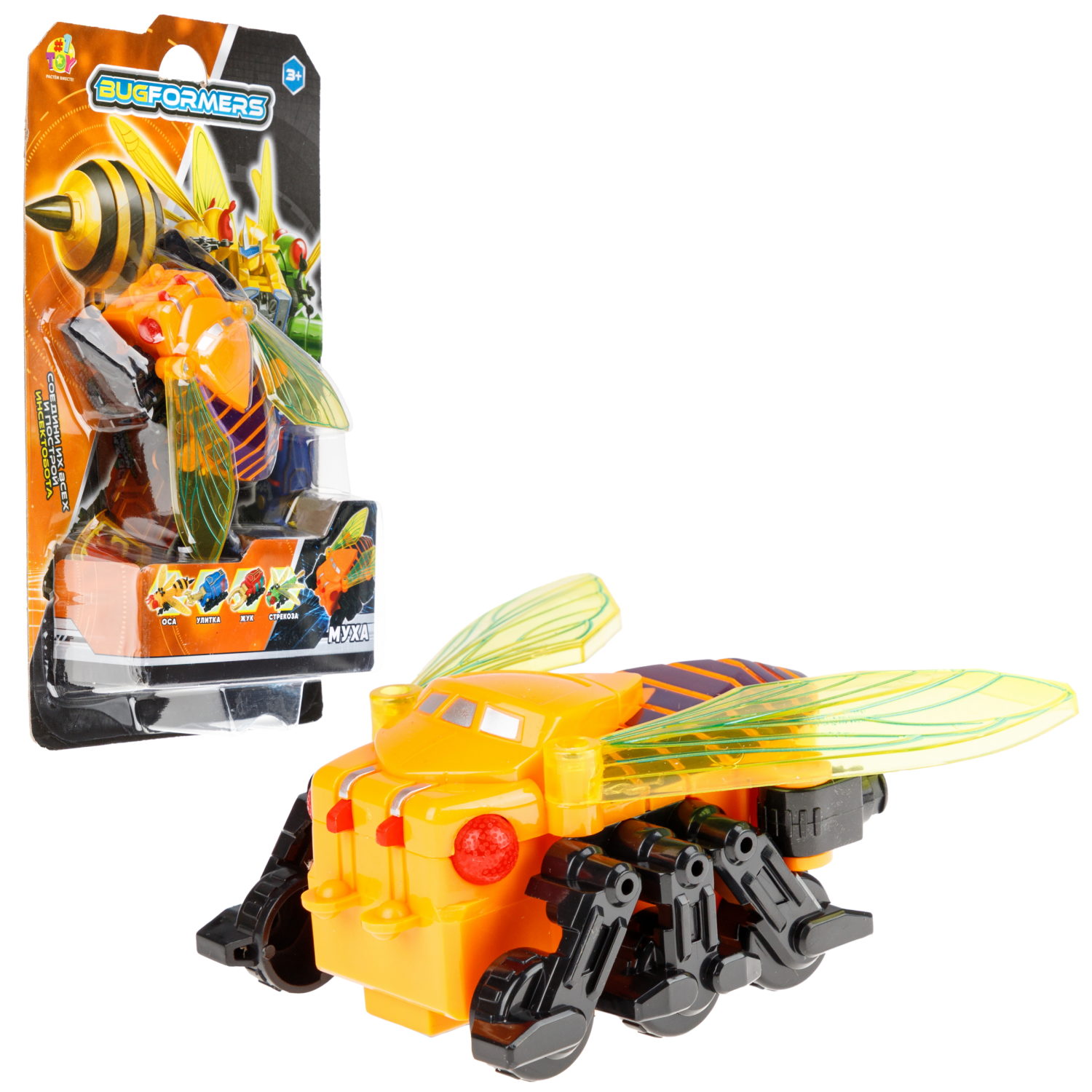 Робо-насекомое 1TOY инерционная игрушка, в ассортименте
