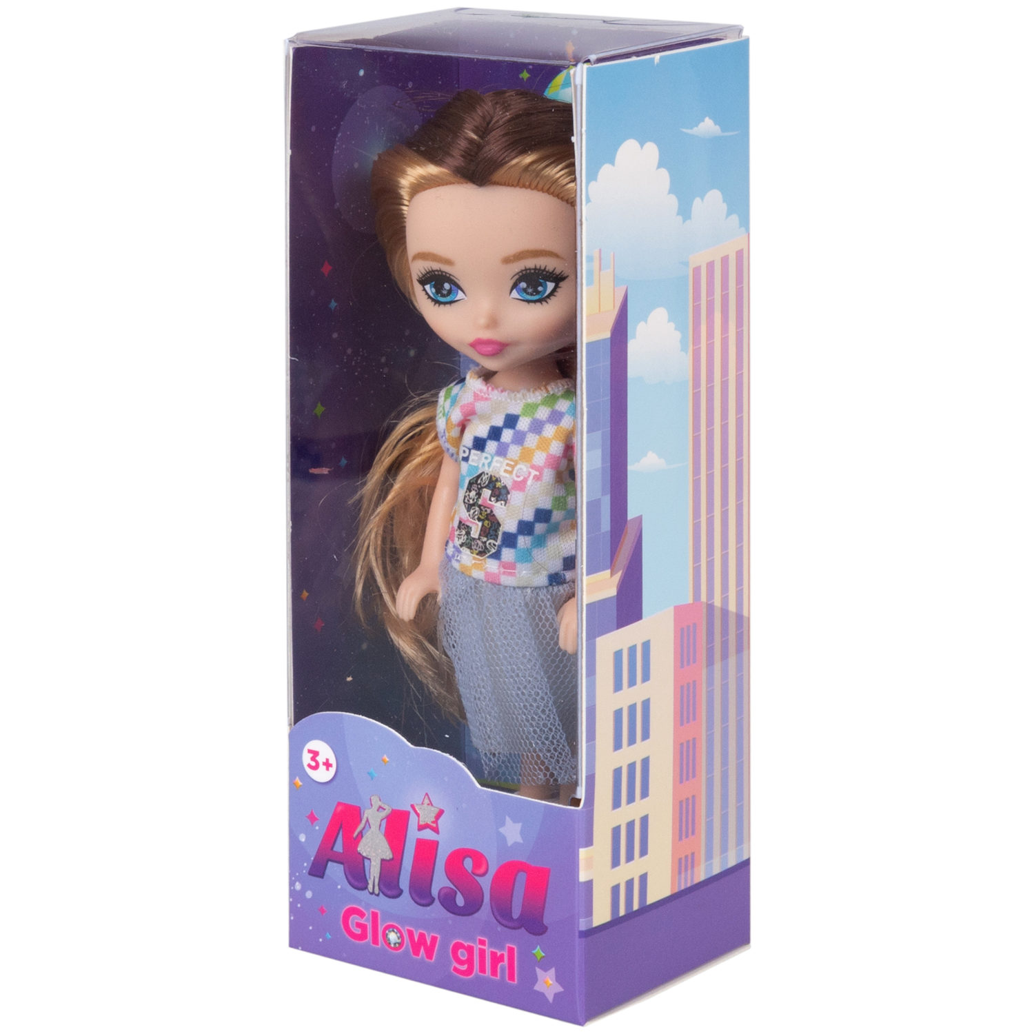 Кукла 1TOY ALISA GLOW GIRL, с разноцветными волосами, 15 см