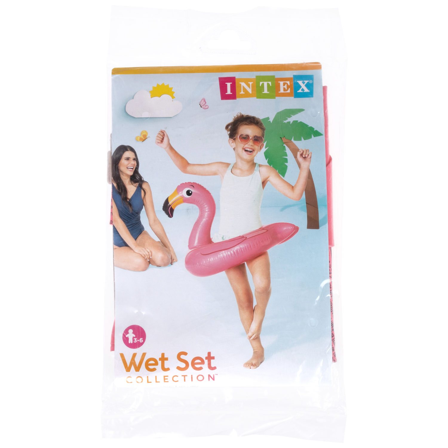 Круг для плавания детский Intex Водные птицы Фламинго, 3 - 6 лет