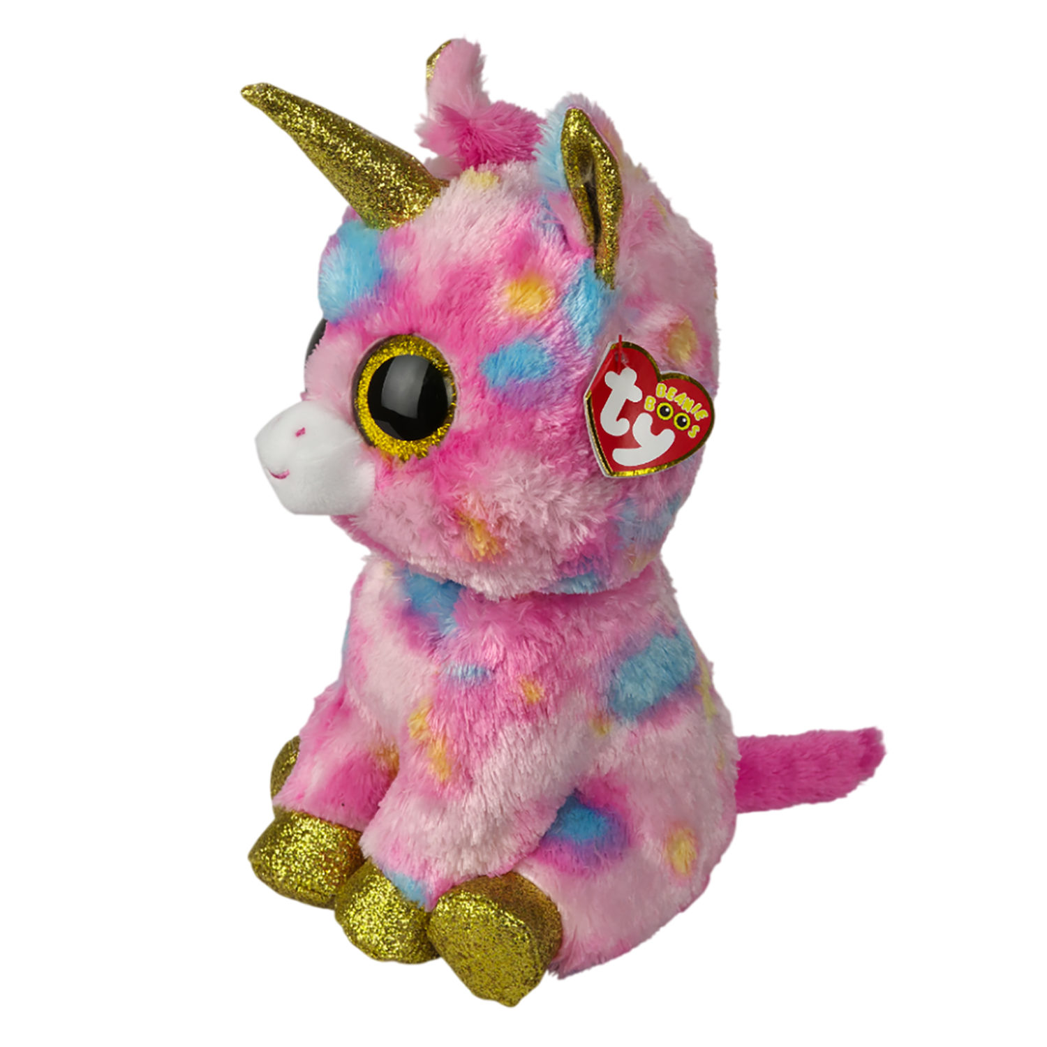 Мягкая игрушка TY Beanie Boo's разноцветный единорог Fantasia, 25 см