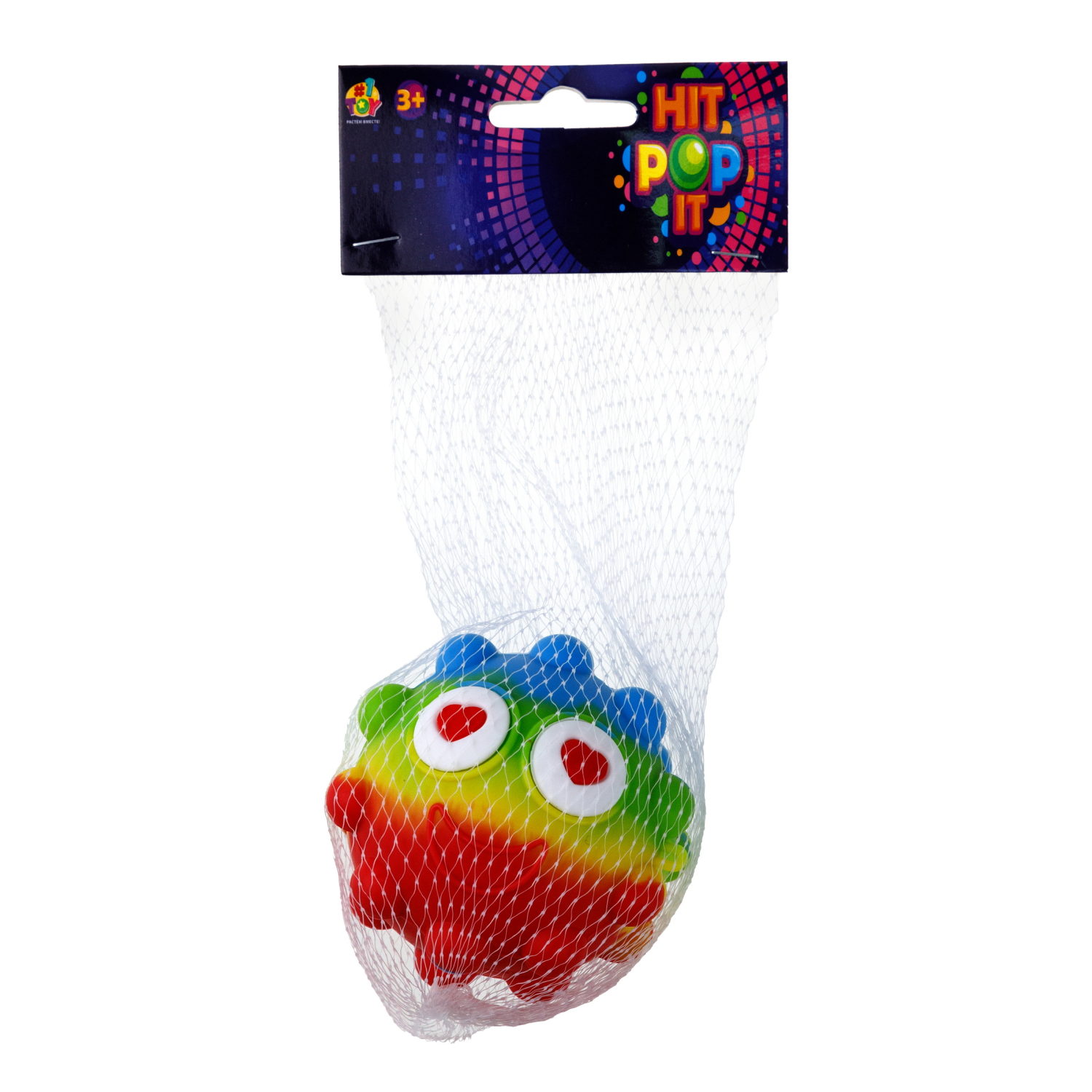 1toy Жмяка Hit Pop It "Смайлик" 7 см, 6 видов, 12 шт. в д/б