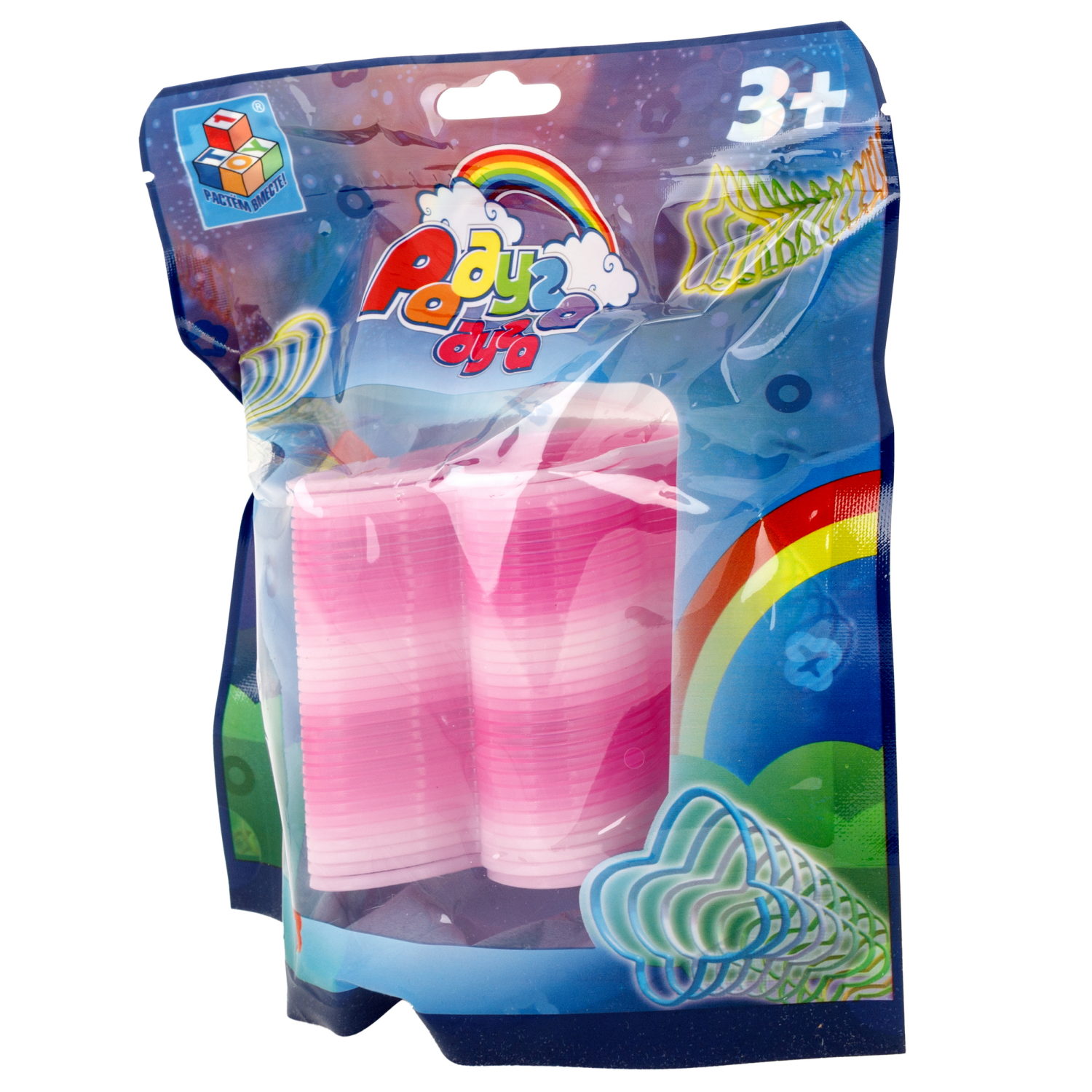 Пружинка радуга 1TOY «Радуга-дуга», 4 вида в ассортименте