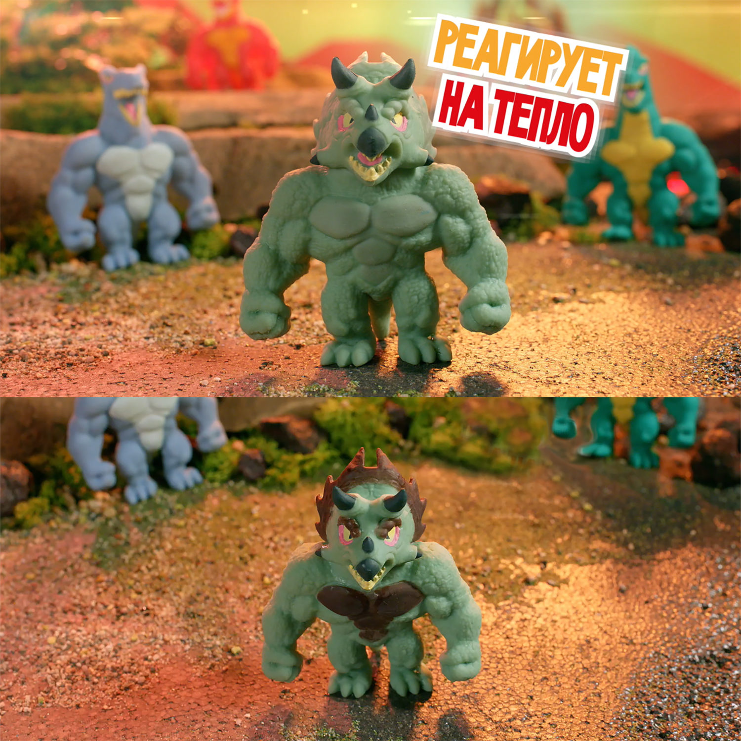 1TOY MONSTER FLEX DINO, тянущиеся фигурки 14см, 14 видов в ассортименте