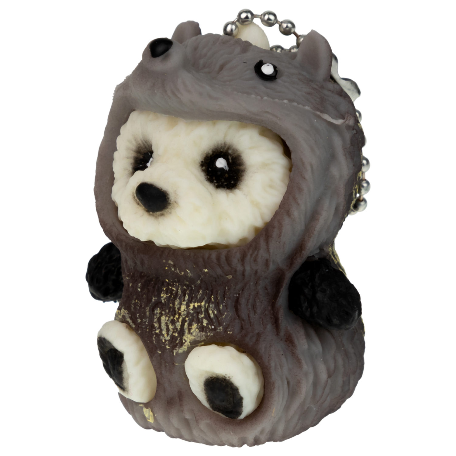 Игрушка антистресс для рук 1TOY Маскарад для зверят панда - ёжик, мягкая, резиновая, сквиш, жмякалка, мялка, брелок детский, для взрослого