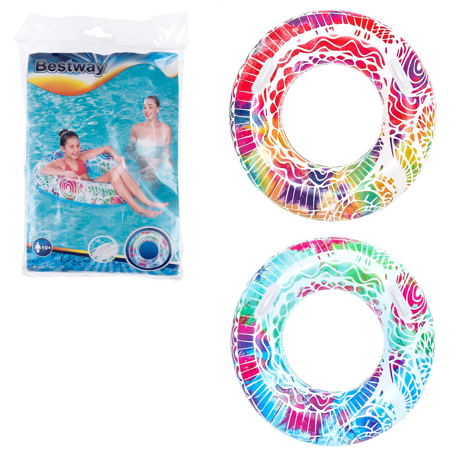 Круг для плавания BestWay Лето, для детей, подростков, 91 см