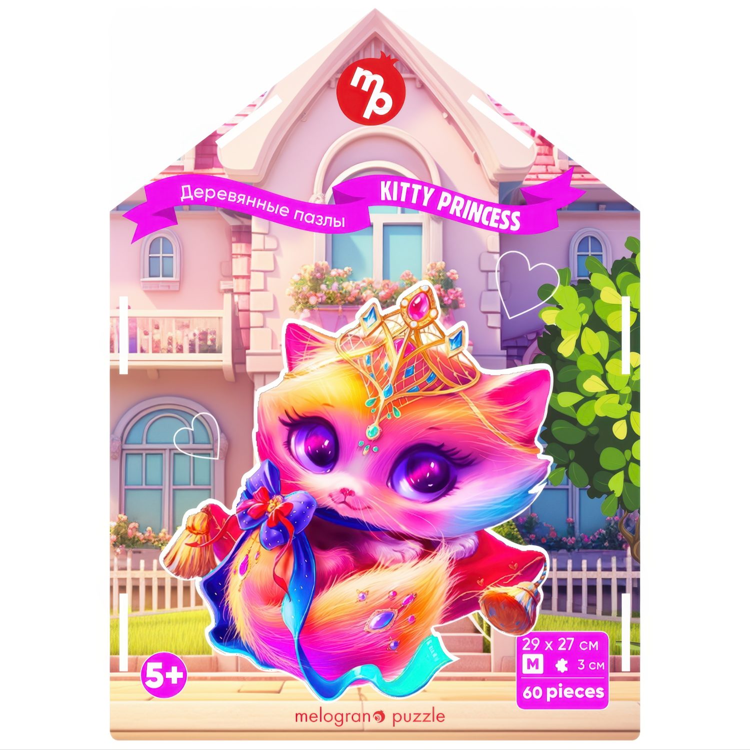 Пазлы Collection Animals Кошечка принцесса, 60 деталей