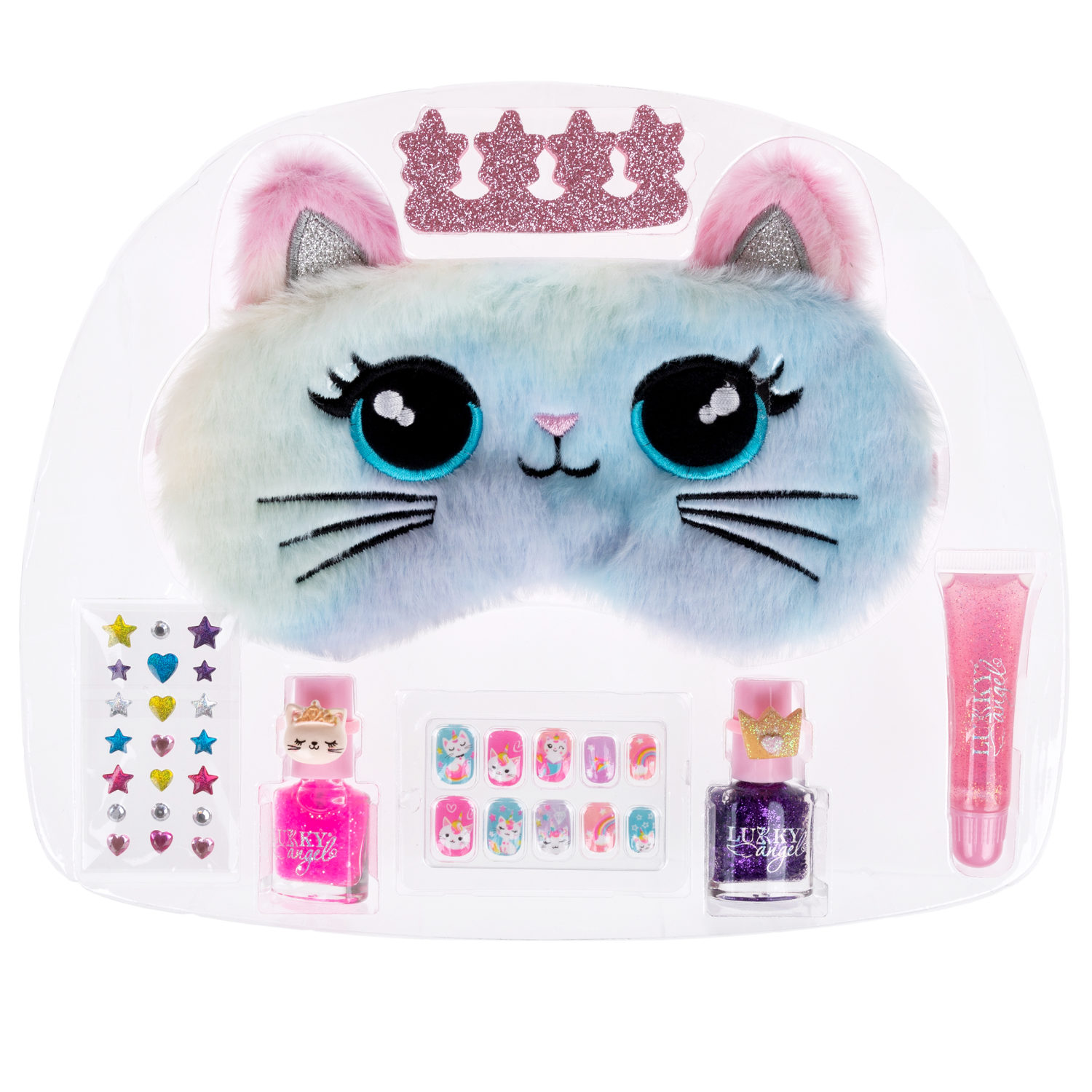 Набор детской декоративной косметики Lukky Angel Sweety Kitty для макияжа век, губ, лица, маникюра и педикюра